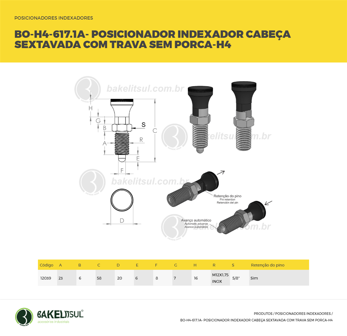 Clique aqui para visualizar a imagem técnica BO-BOTAO-PP-H4-EX-20-M12-23-RIN-GN617.1A C/ TRAVA (PINO 8) Clique aqui para visualizar a imagem técnica BO-BOTAO-PP-H4-EX-20-M12-23-RIN-GN617.1A C/ TRAVA (PINO 8)