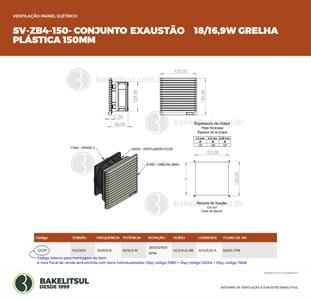 CONJUNTO DE EXAUSTÃO 150mm 18/17W 12097 