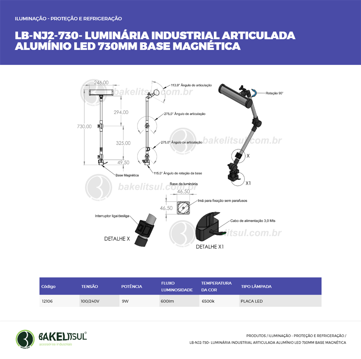 Clique aqui para visualizar a imagem técnica LB-LUMINARIA-AL-NJ2-SR- 730-00-00-PSR-4W100/240VLEDBAMAG Clique aqui para visualizar a imagem técnica LB-LUMINARIA-AL-NJ2-SR- 730-00-00-PSR-4W100/240VLEDBAMAG