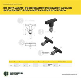 POSICIONADOR INDEXADOR H817.4A ALÇA T MÉTRICO FINO COM PORCA 12185 F3 09257 
