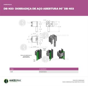 DOBRADIÇA INTERNA METÁLICA COM REGULAGEM E ÂNGULO DE ABERTURA 90° 12235 