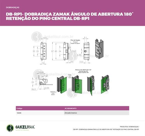 DOBRADIÇA METÁLICA DB-RP1 12238 