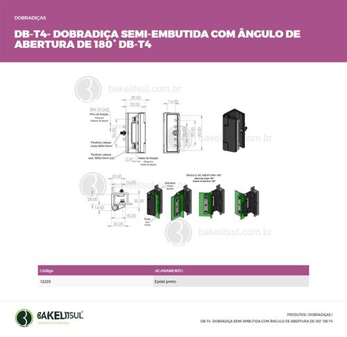 DOBRADIÇA METÁLICA DB-T4 12239 