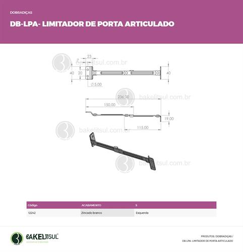 LIMITADOR DE PORTA ARTICULADO DB-LPA 12242 