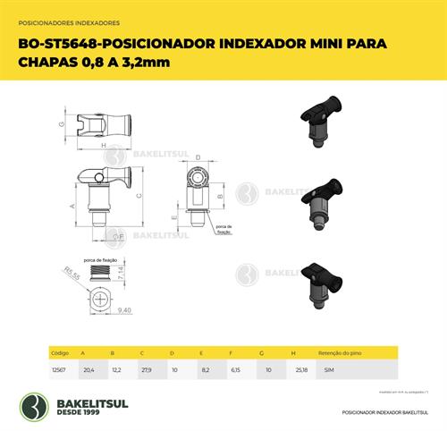 POSICIONADOR INDEXADOR MINI PARA CHAPAS 0,8 A 3,2mm 12567 