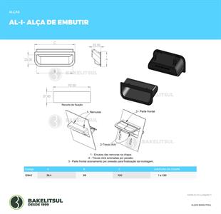 ALÇA DE EMBUTIR 12842 