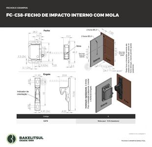 FECHO INTERNO DE IMPACTO COM MOLA FC-C38 12878 