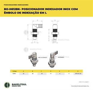 POSICIONADOR INOX COM ÊMBOLO DE INDEXAÇÃO L COM TRAVA H612BK 12904 