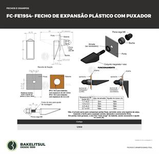 FECHO PLÁSTICO DE EXPANSÃO COM PUXADOR 12908 