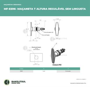 MAÇANETA T ALTURA REGULÁVEL SEM LINGUETA 12921 