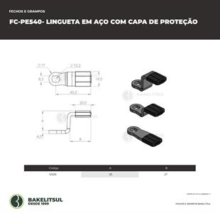 LINGUETA COM CAPA DE PROTEÇÃO PE540 12929 