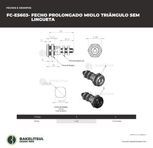 FECHO PROLONGADO MIOLO TRIÂNGULO SEM LINGUETA 13224 