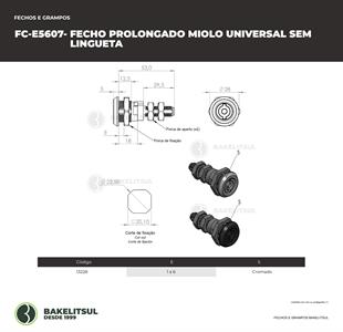 FECHO PROLONGADO MIOLO UNIVERSAL SEM LINGUETA 13228 