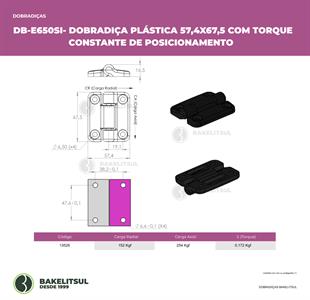 DOBRADIÇA PLÁSTICA COM TORQUE DE POSICIONAMENTO CONSTANTE 13526 E6-50-515S-20 