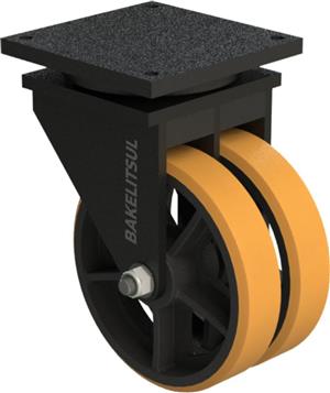 RODÍZIO GIRATÓRIO PLACA LINHA PESADA 3 - 2800 A 3800KGF FFPU-GPLP3 10856 