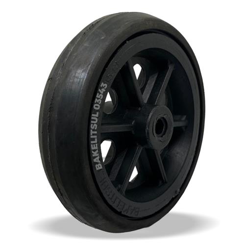 RODA BORRACHA MACIÇA ARO PLÁSTICO 03542 