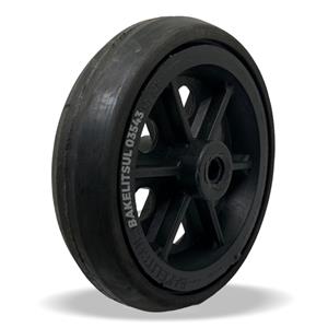 RODA BORRACHA MACIÇA ARO PLÁSTICO 03542 