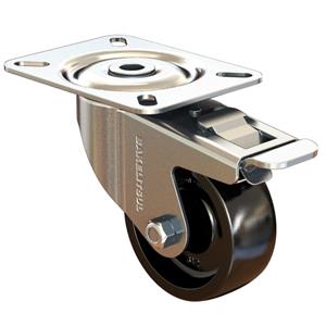 RODÍZIO GIRATÓRIO PLACA LINHA LEVE TRAVA 45 A 160KGF PP-GPLLT 12591 