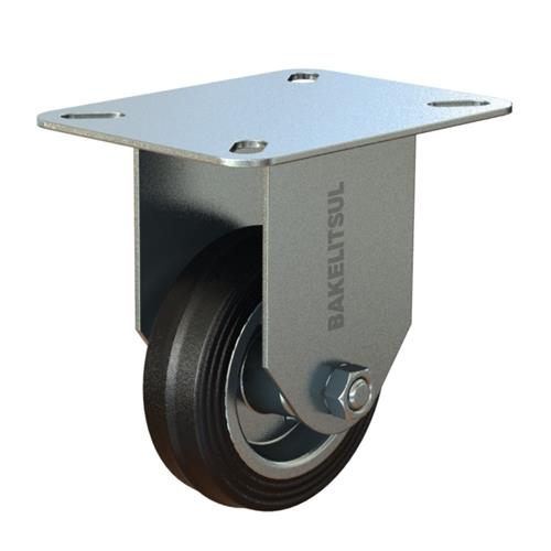 RODÍZIO FIXO PLACA LINHA LEVE 80 A 100KGF BR-FPLL 12653