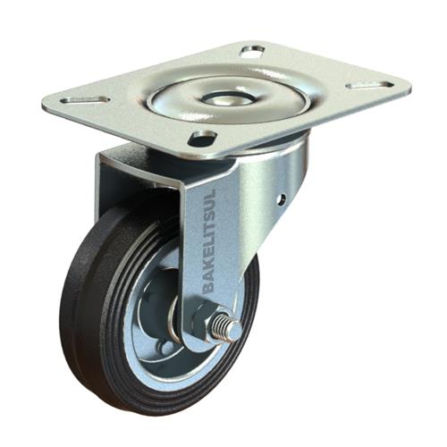 RODÍZIO GIRATÓRIO PLACA LINHA LEVE 80 A 100KGF BR-GPLL 12656 