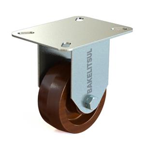 RODÍZIO FIXO PLACA LINHA LEVE 100 A 200KGF CE-FPL 12668 