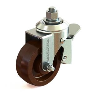 RODÍZIO GIRATÓRIO ROSCA LINHA LEVE TRAVA 100 A 200KGF CE-GRLLT 12688 