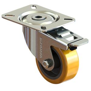 RODÍZIO GIRATÓRIO PLACA LINHA LEVE TRAVA 80 A 250KGF FFPU-GPLLT 12726 