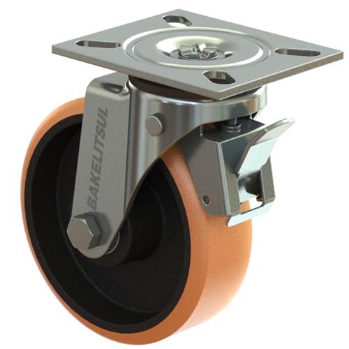 RODÍZIO GIRATÓRIO PLACA LINHA MÉDIA TRAVA 320 A 520KGF FFPU-GPLMT 12752 