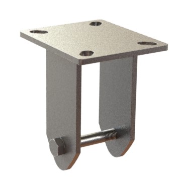 SUPORTE FIXO INOX PLACA LINHA MÉDIA  10879