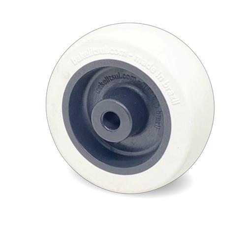 RODA PV PLÁSTICA LINHA LEVE ATÉ 125KGF BRANCO 10268 F3 07796