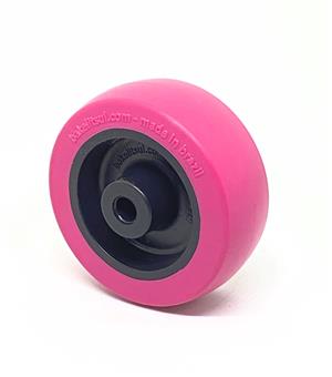 RODA PV PLÁSTICA LINHA LEVE ATÉ 125KGF ROSA 10271 F3 07799 