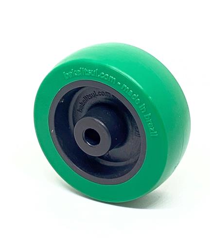 RODA PV PLÁSTICA LINHA LEVE ATÉ 125KGF VERDE 10272 F3 07800 