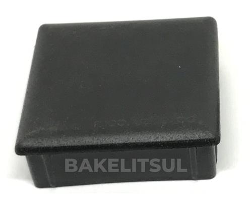 PONTEIRA TAMPA PRETA PARA TUBOS QUADRADOS PT-A-PRETA