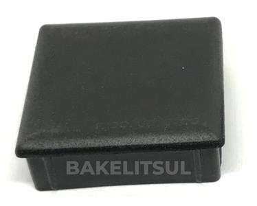 PONTEIRA TAMPA PRETA PARA TUBOS QUADRADOS 02719 