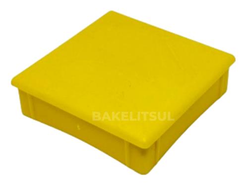 PONTEIRA TAMPA AMARELA PARA TUBOS QUADRADOS 10648 