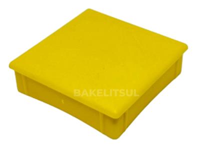 PONTEIRA TAMPA AMARELA PARA TUBOS QUADRADOS 10648 