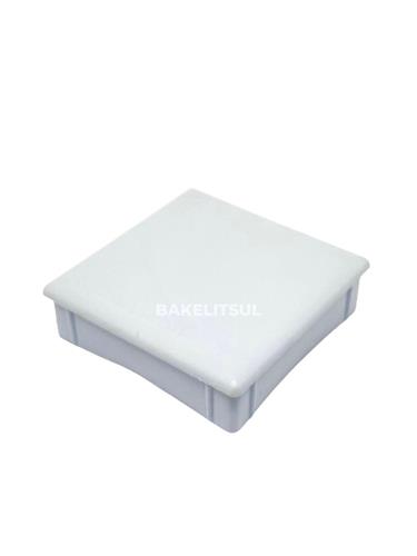 PONTEIRA TAMPA BRANCA PARA TUBOS QUADRADOS  10633