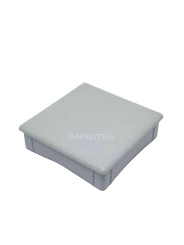 PONTEIRA TAMPA CINZA CLARO PARA TUBOS QUADRADOS  PT-A-CINZA CLARO