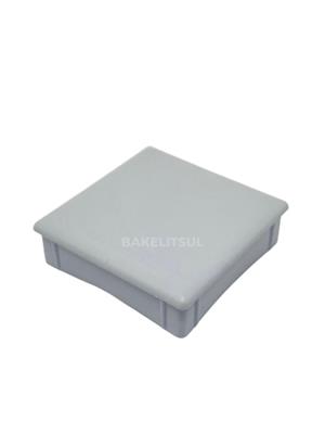 PONTEIRA TAMPA CINZA CLARO PARA TUBOS QUADRADOS  10662 