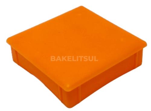 PONTEIRA TAMPA LARANJA PARA TUBOS QUADRADOS  PT-A-LARANJA