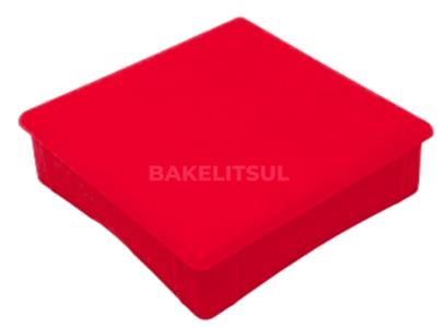 PONTEIRA TAMPA VERMELHA PARA TUBOS QUADRADOS  10697 