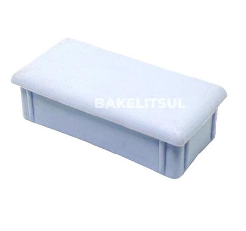 PONTEIRA TAMPA BRANCA PARA TUBOS RETANGULARES 10704 