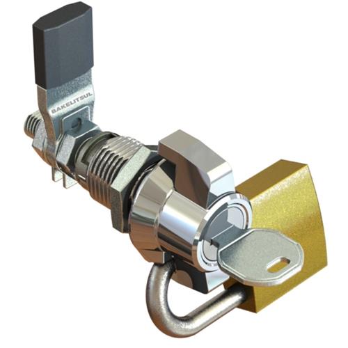 FECHO LINGUETA REGULÁVEL MANOPLA TRAVA P/ CADEADO E CHAVE FC-PJ9.1 08474