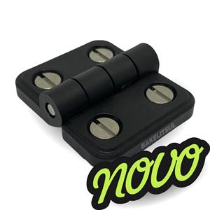 DOBRADIÇA PLÁSTICA PLANA COM PARAFUSOS A3B 12888 