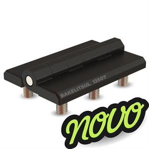DOBRADIÇA METÁLICA 90X60 PINO INOX PARAFUSOS FIXOS 13507 