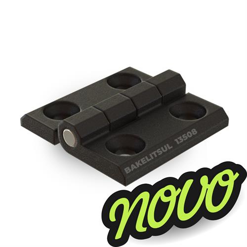 DOBRADIÇA METÁLICA 25X25 COM FUROS ESCAREADOS PINO INOX  DB-DEH2525
