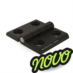 DOBRADIÇA METÁLICA 25X30 COM FUROS ESCAREADOS PINO INOX 13510 