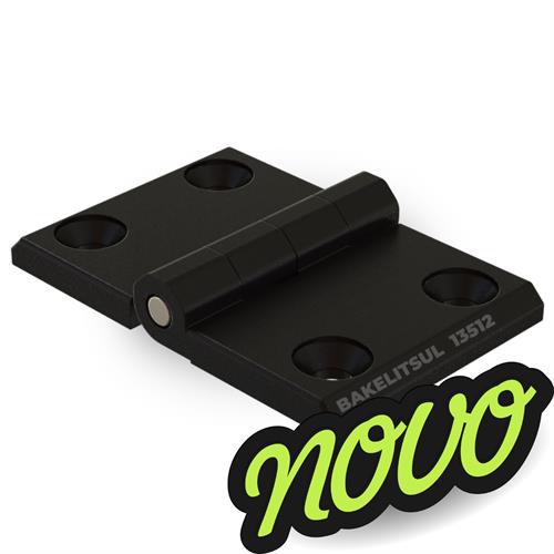 DOBRADIÇA METÁLICA 50X76 COM FUROS ESCAREADOS PINO INOX DB-EEH5076