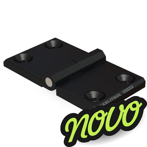 DOBRADIÇA METÁLICA 60X109 COM FUROS ESCAREADOS PINO INOX DB-EEH60109