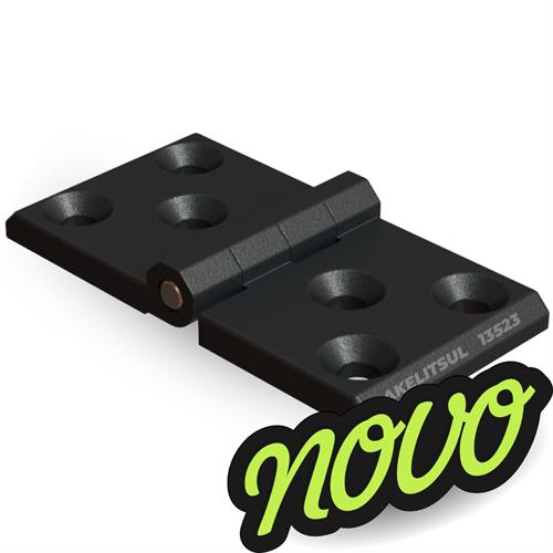DOBRADIÇA METÁLICA 60X117 COM FUROS ESCAREADOS PINO INOX DB-EEH60117